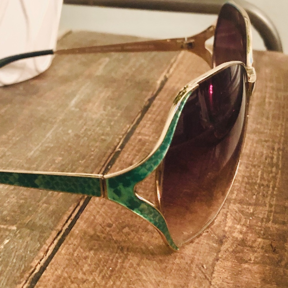 Barton Perreira sunglasses with green accents
